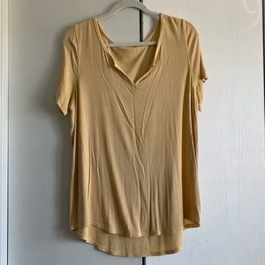 American Eagle Yellow Flowy T Shirt